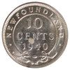 1940 Newfoundland 10-cents ICCS Certified AU55