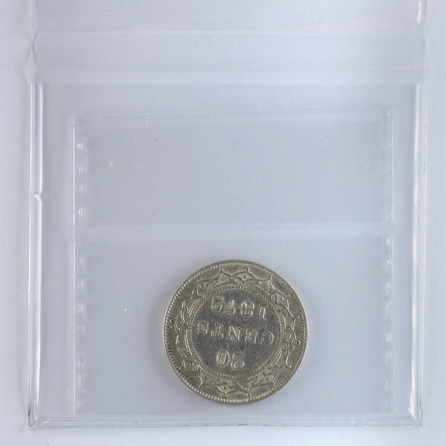 1872H Newfoundland 20-cents ICCS Certified EF40