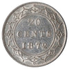 1872H Newfoundland 20-cents ICCS Certified EF40