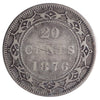 1876H Newfoundland 20-cents ICCS Certified F15