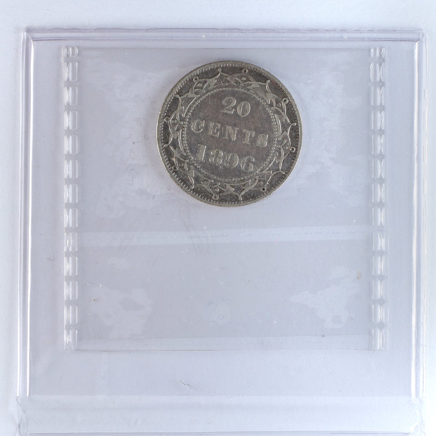 1896 Obv. 1, Large 96 Newfoundland 20-cents ICCS Certified VF20