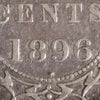 1896 Obv. 1, Large 96 Newfoundland 20-cents ICCS Certified VF20