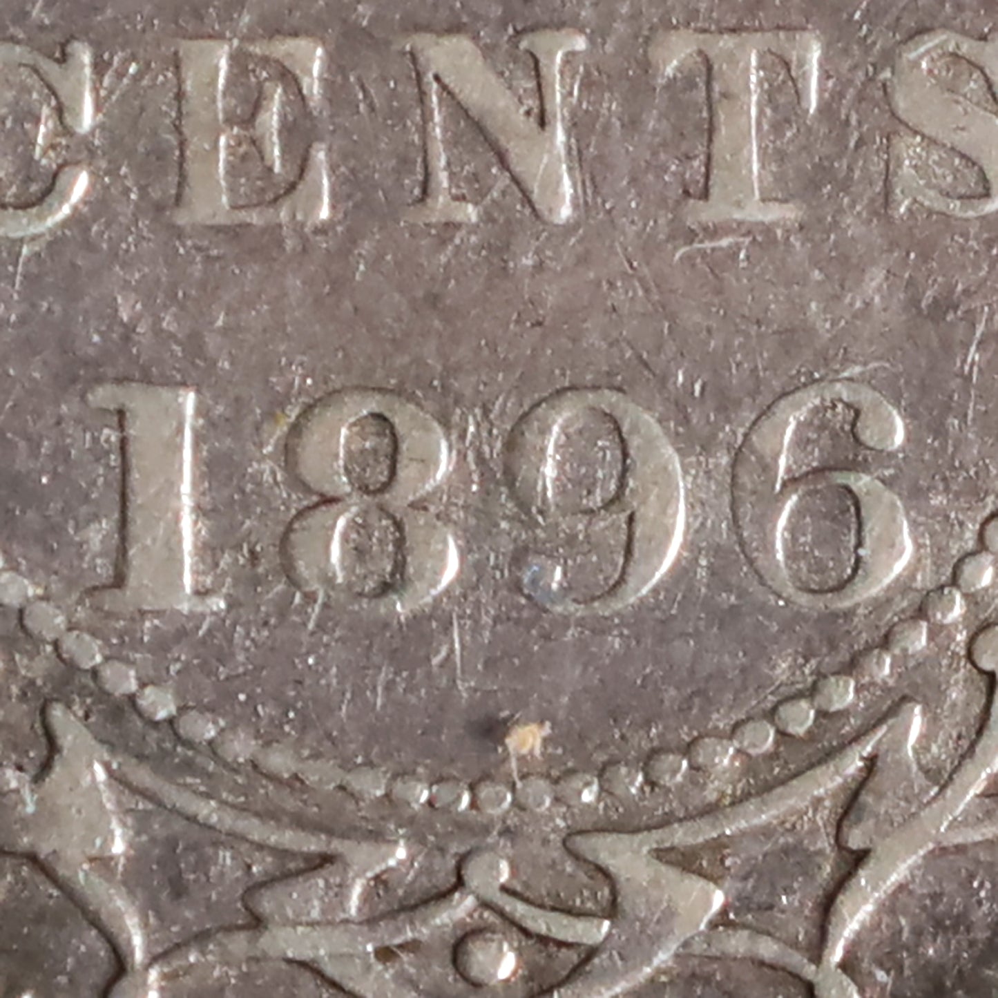 1896 Obv. 1, Large 96 Newfoundland 20-cents ICCS Certified VF20