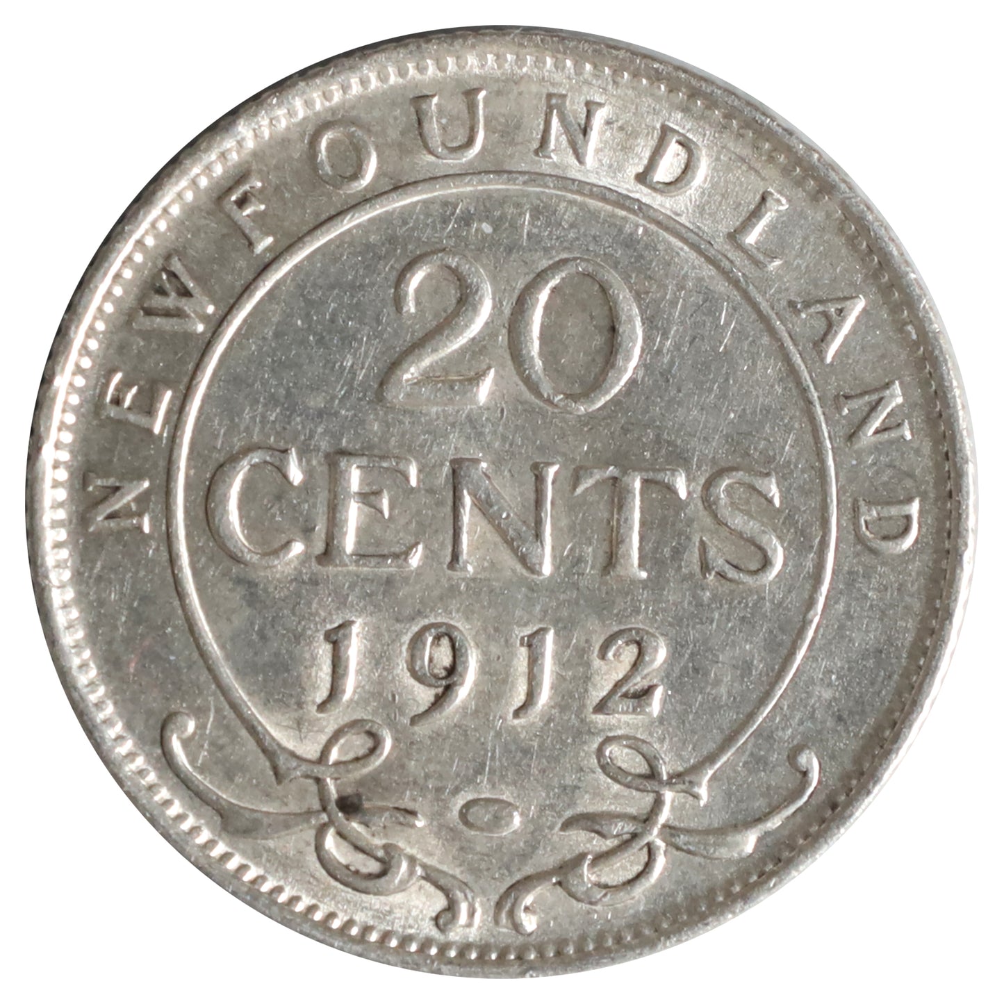 1912 Newfoundland 20-cents ICCS Certified VF30