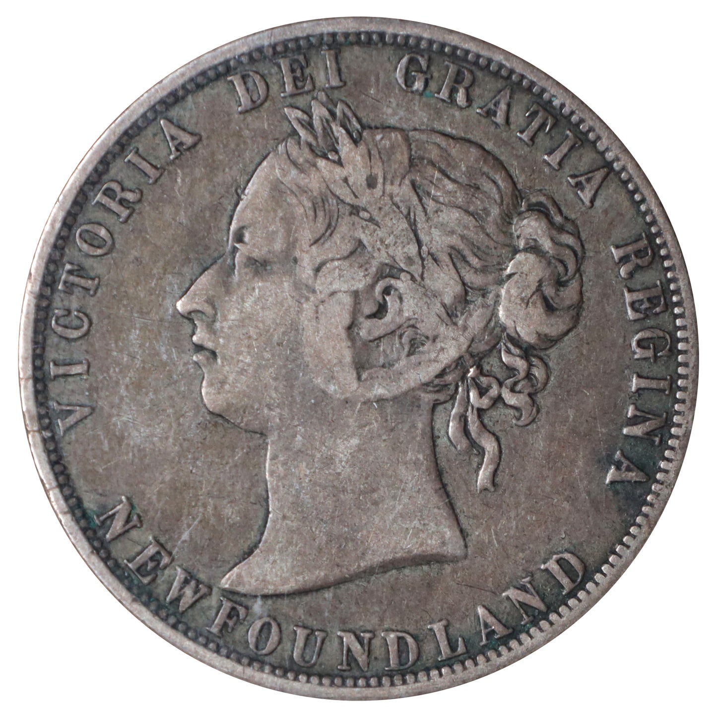 1880 Wide Date Newfoundland 50-cents ICCS Certified F12