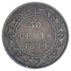1880 Wide Date Newfoundland 50-cents ICCS Certified F12