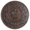 1862 Nova Scotia 1-cent ICCS Certified F12
