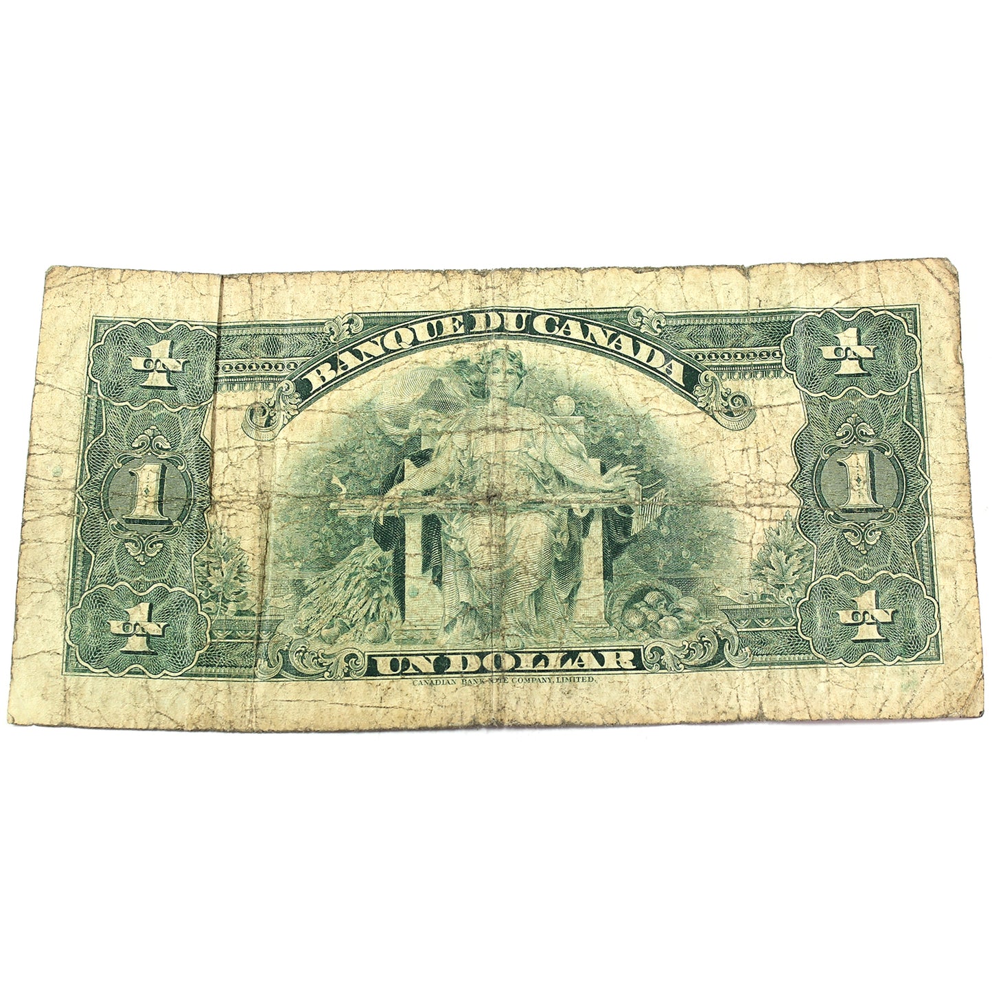 BC-2 1935 Banque Du Canada, $1 French Note, VG (VG8) Damaged
