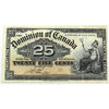 DC-15b 1900 Dominion of Canada 25-cent Shinplaster, Boville, VF-EF (VF30) Writing