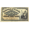 DC-15a 1900 Dominion of Canada 25-cent Shinplaster, Courtney, Very Fine (VF20) Tears