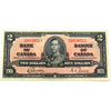 BC-22b 1937 Canada $2 Gordon-Towers, M/B, Very Fine (VF20) Tears, Writing or Impaired
