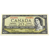 BC-41b 1954 Canada $20 Beattie-Rasminsky, A/W, AU-UNC (AU55) Stain
