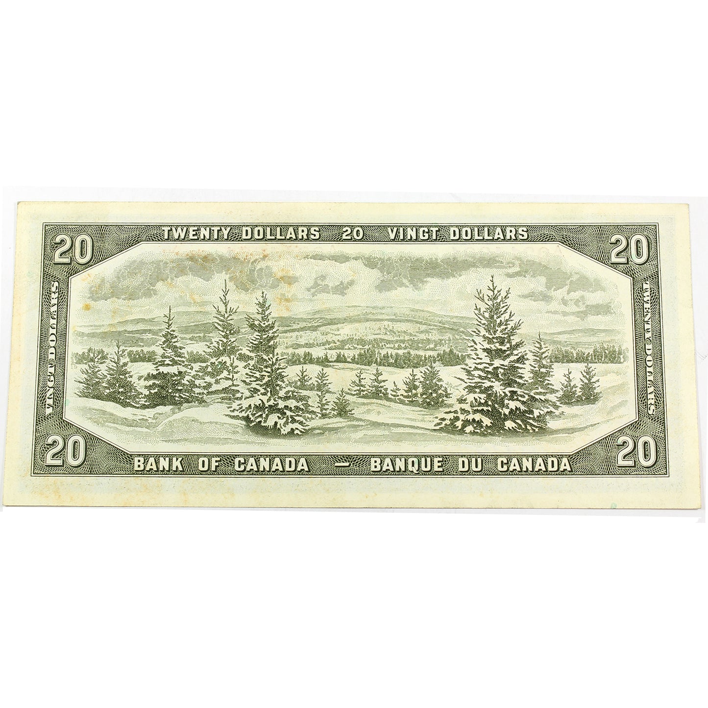 BC-41b 1954 Canada $20 Beattie-Rasminsky, A/W, AU-UNC (AU55) Stain