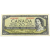 BC-41b 1954 Canada $20 Beattie-Rasminsky, Various Prefixes, Extra Fine (EF40) Damaged