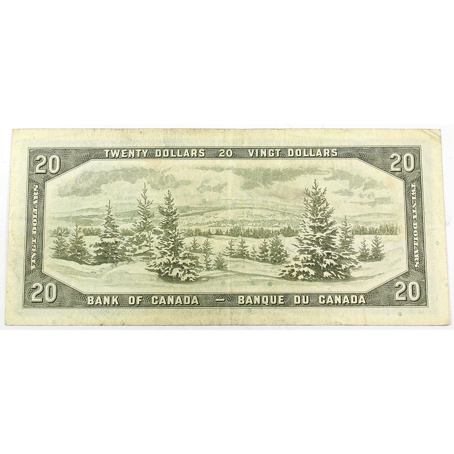 BC-41b 1954 Canada $20 Beattie-Rasminsky, Various Prefixes, Extra Fine (EF40) Damaged
