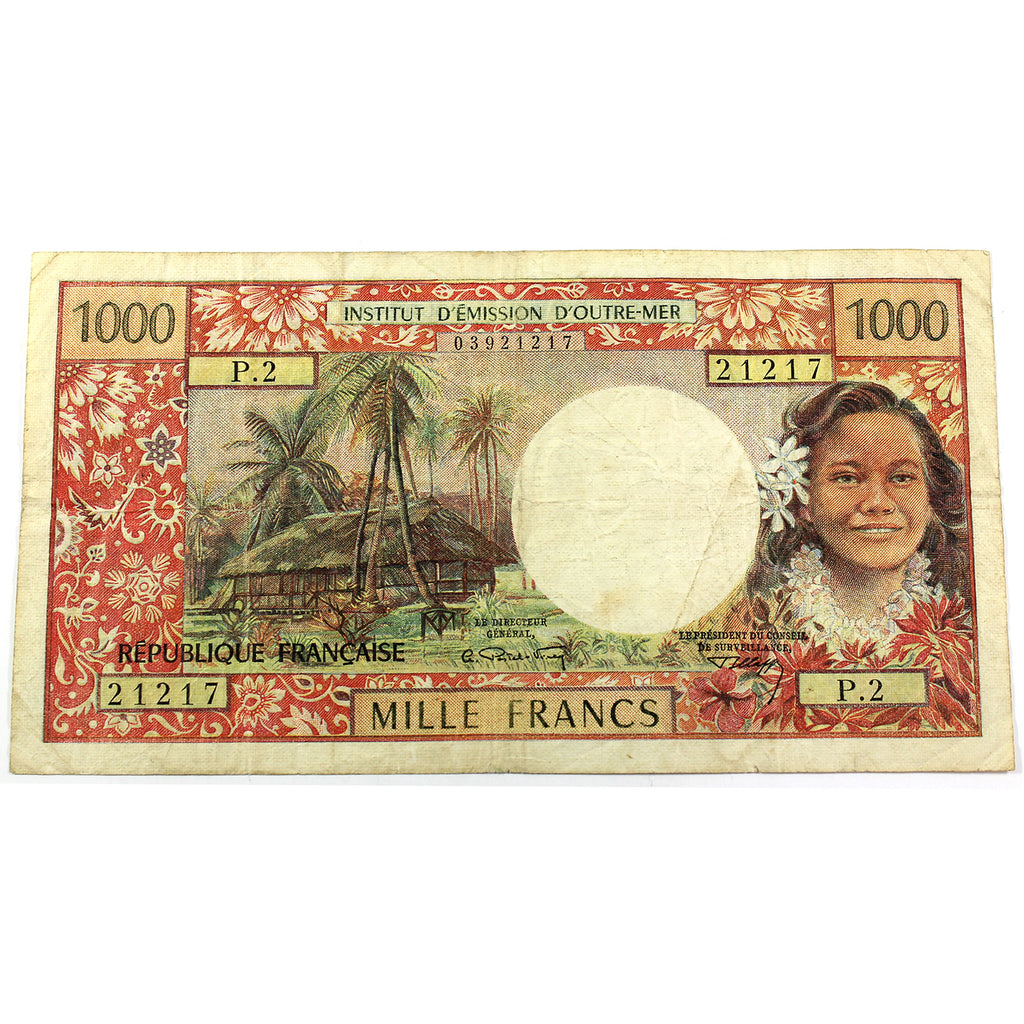 New Caledonia 1969 1000 Franc Note, Pick #64