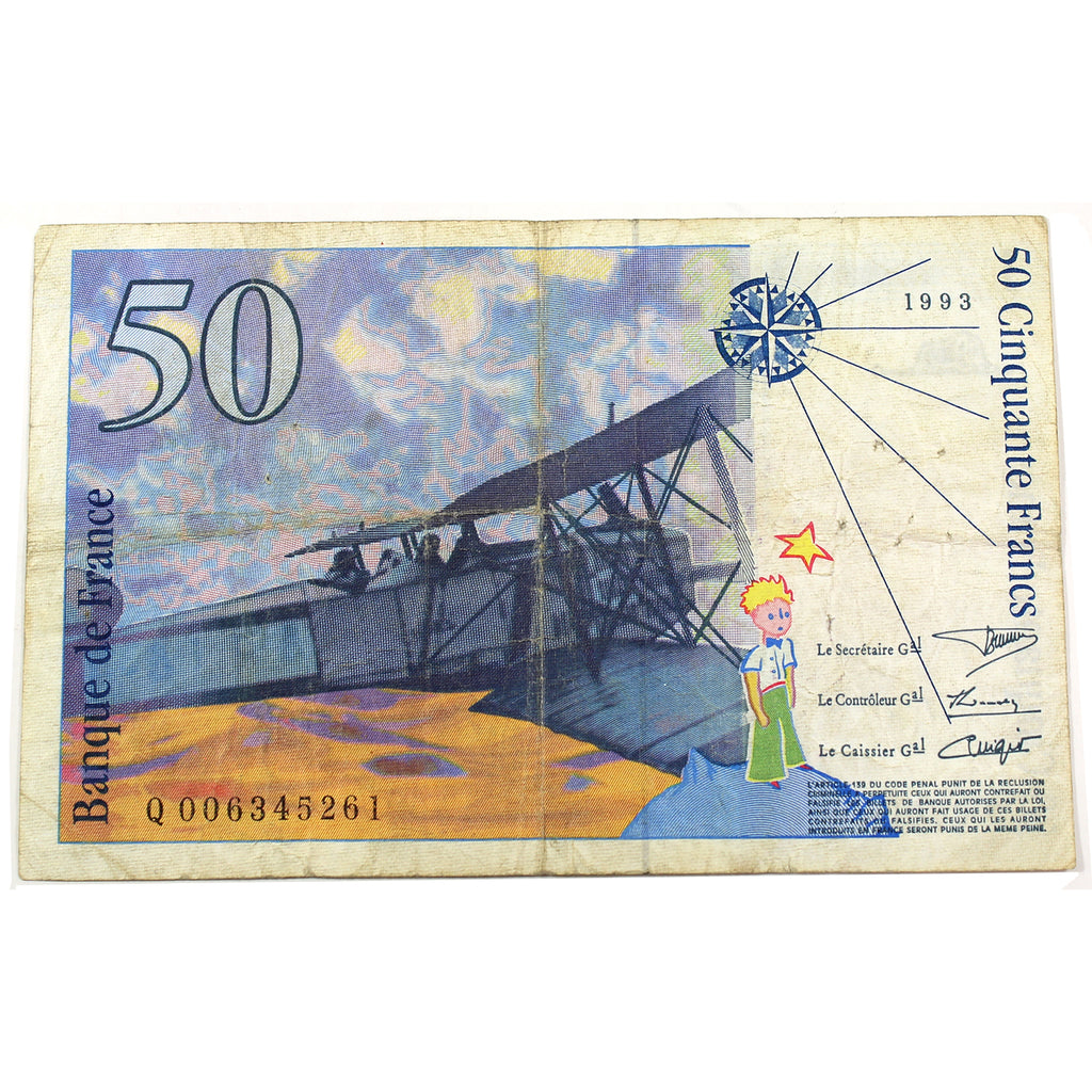 France 1993 50 Franc Note, Pick #157