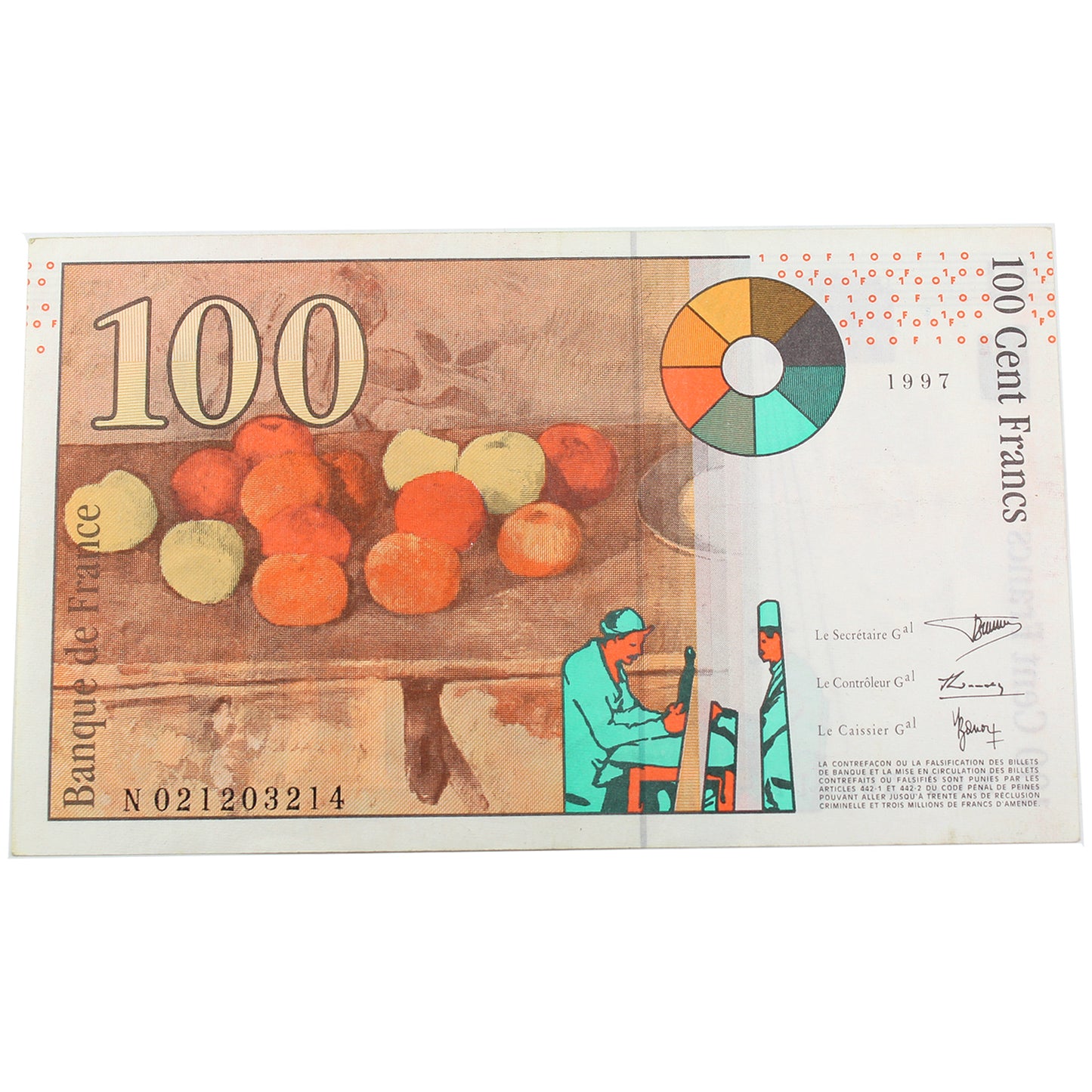France 1997 100 Franc Note, Pick #158