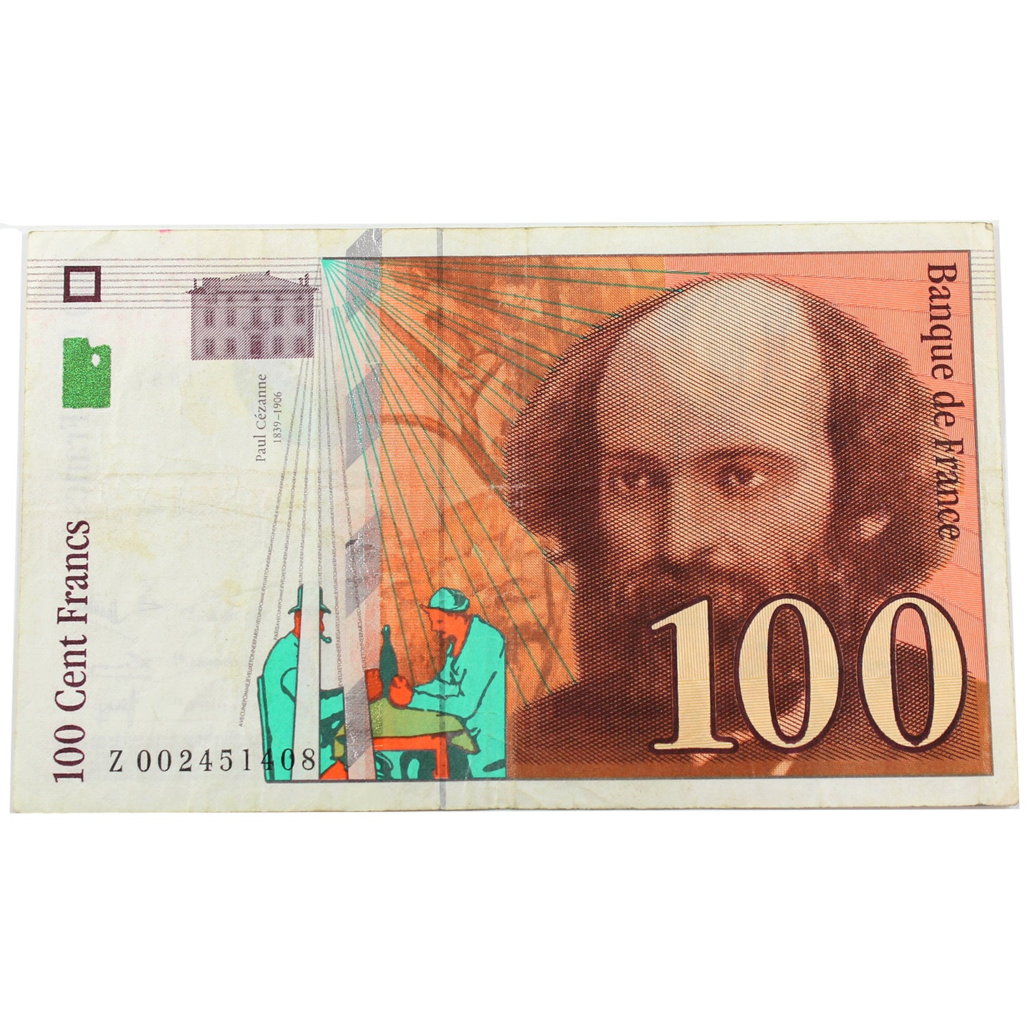 France 1997 100 Franc Note, Z Replacement, Pick #158