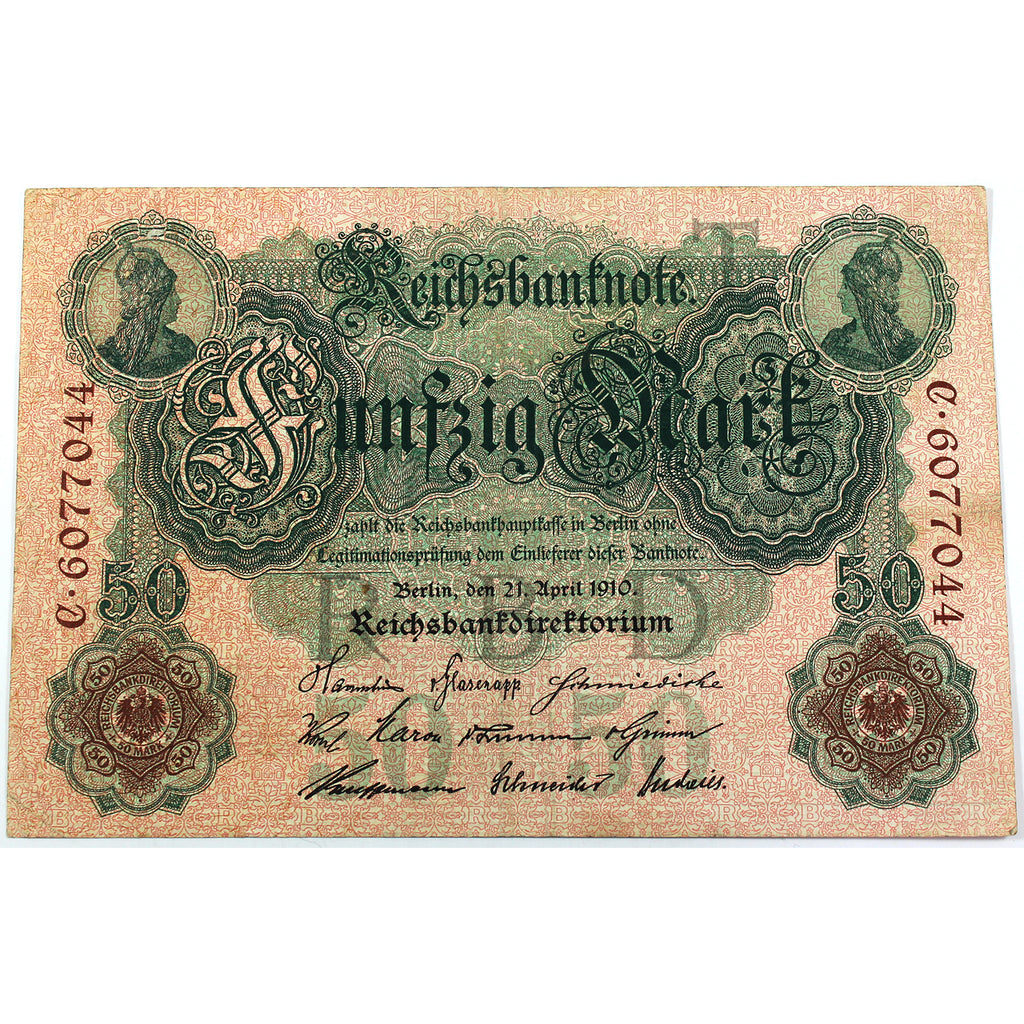 Germany 1910 50 Mark Note, Pick #41