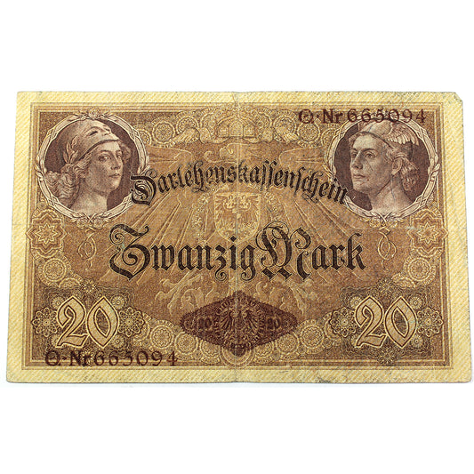 Germany 1914 20 Mark Note, Pick #48