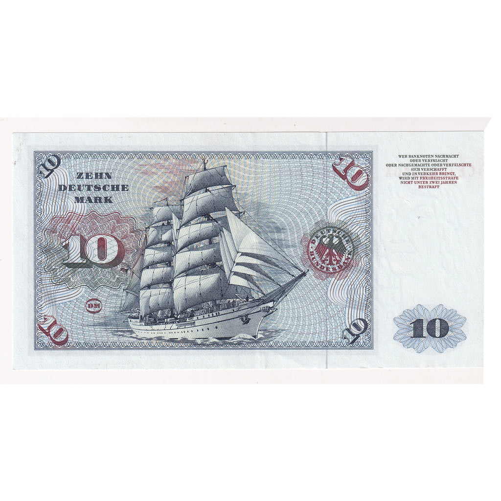 Germany 1970 10 Mark Note, Pick #31a, Uncirculated (MS60)