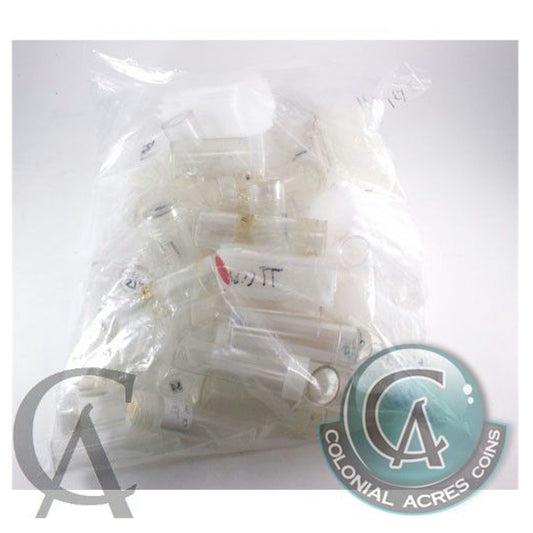 Coin Tubes various sizes. Receive 50 used coins tubes