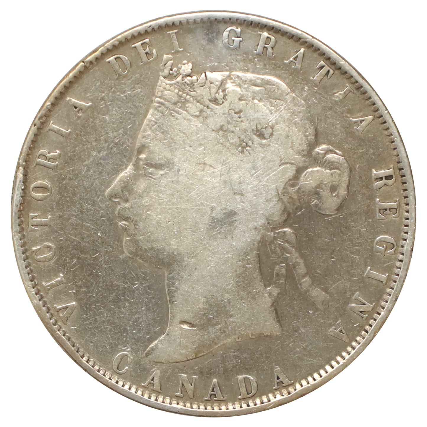 1872H Canada 50-cents Very Good (VG8) Impaired