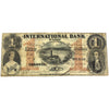 380-10-10-04 1858 International Bank $1 Fine (F12) Holes