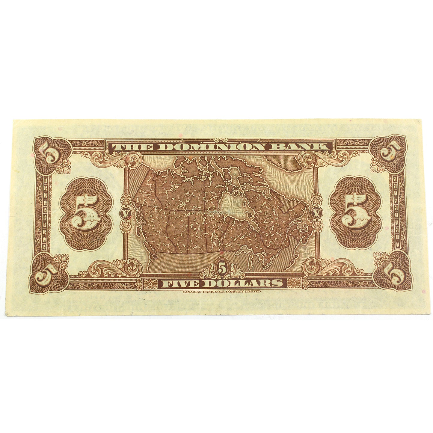 220-28-02 1938 Dominion Bank $5 Carlisle-Rae, VF-EF (VF30) Trim