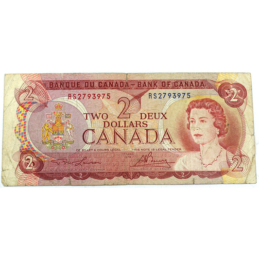 1974 Canada $2 Lawson-Bouey Test Note, RS