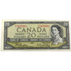 BC-41b 1954 Canada $20 Beattie-Rasminsky, Various Prefixes, VF-EF (VF30) Writing or damage