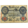 Germany 1914 20 Mark Note, 7 Digits 9804378, Pick #46 (DOP)