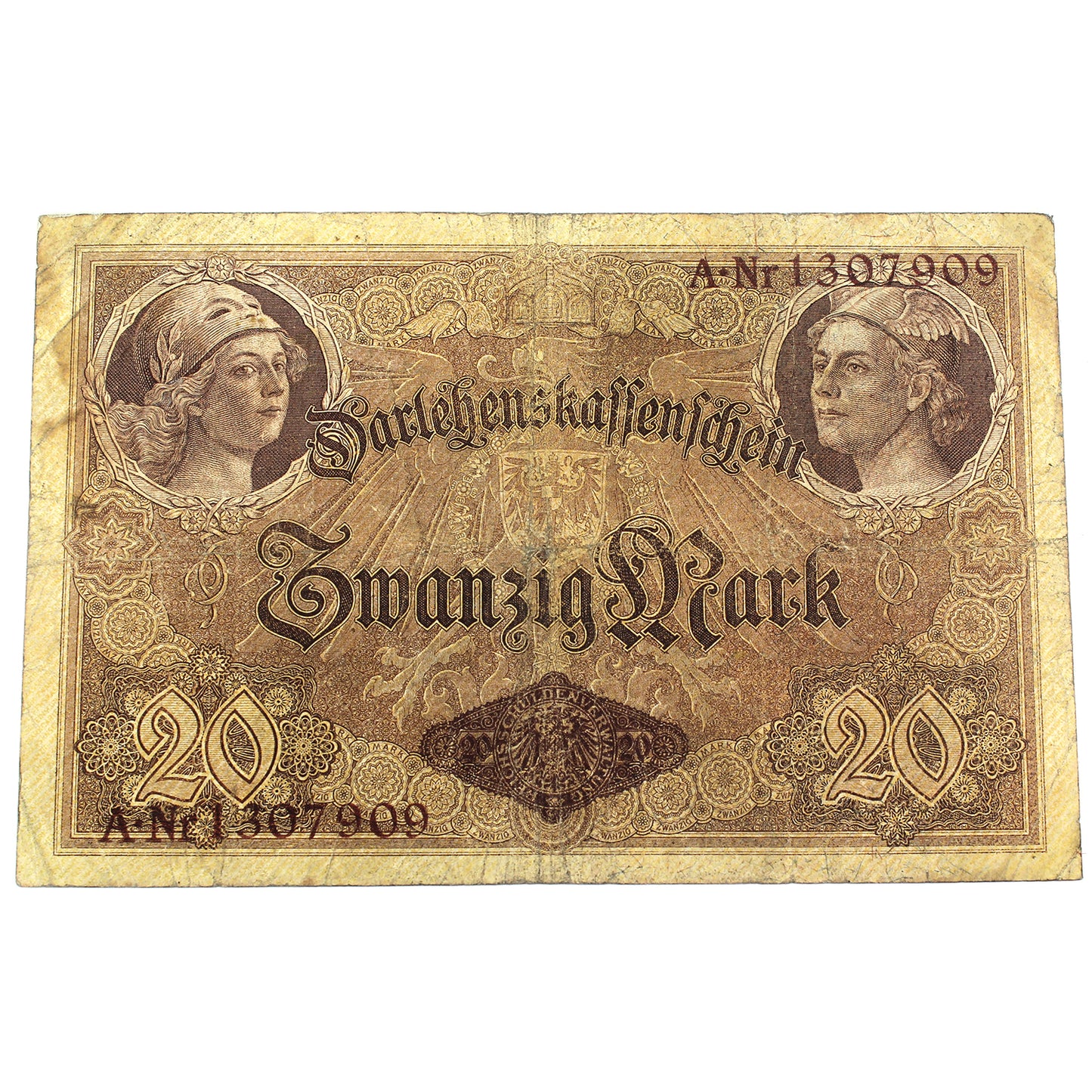 Germany 1914 20 Mark Note, Pick #48 (DOP)