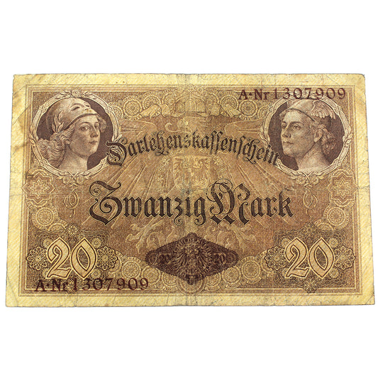 Germany 1914 20 Mark Note, Pick #48 (DOP)