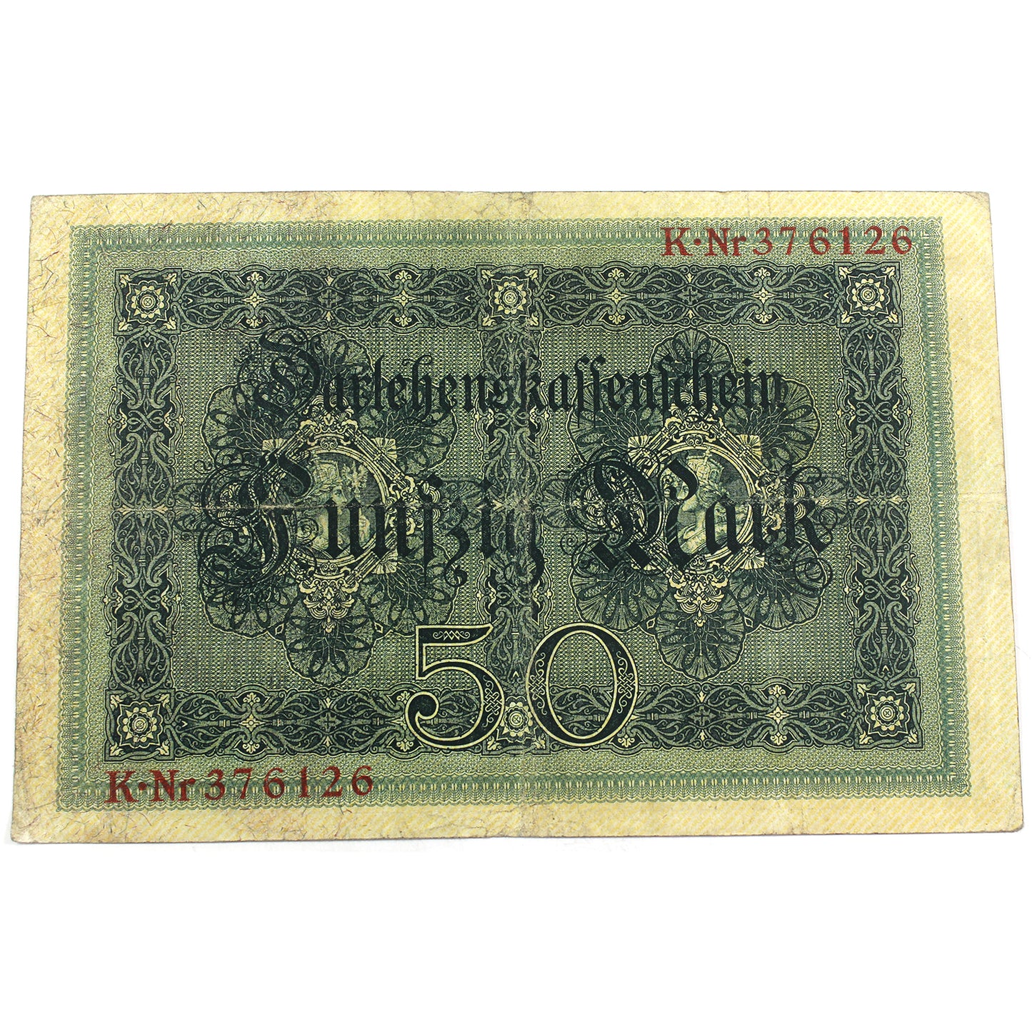 Germany 1914 50 Mark Note, 6 Digits 376126, Pick #49 (DOP)