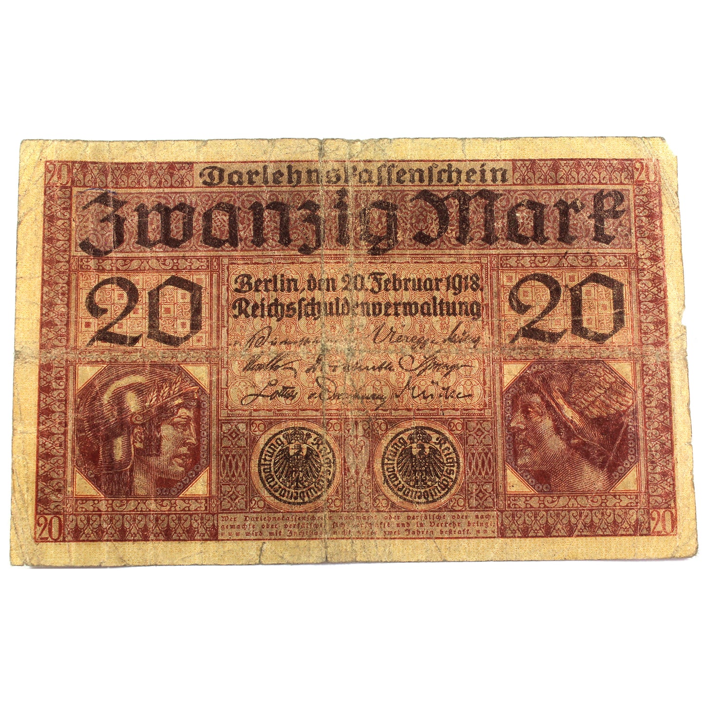 Germany 1918 20 Mark Note, Pick #57 (DOP)