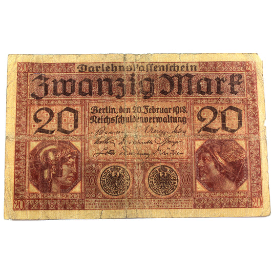 Germany 1918 20 Mark Note, Pick #57 (DOP)