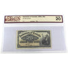 DC-15b 1900 Dominion 25-cent Shinplaster, Boville, BCS Certified VF20 (DOP)