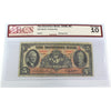 220-28-02 1938 Dominion Bank $5 Carlisle-Rae, BCS Certified VG10 (Hole, Writing)