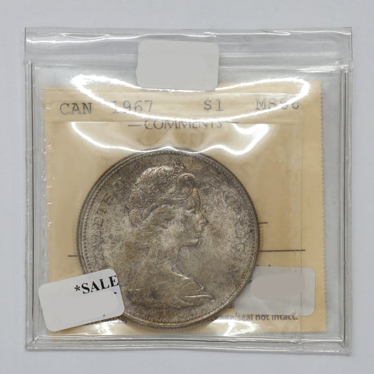 1967 Canada Dollar ICCS Certified MS66 (Toned)
