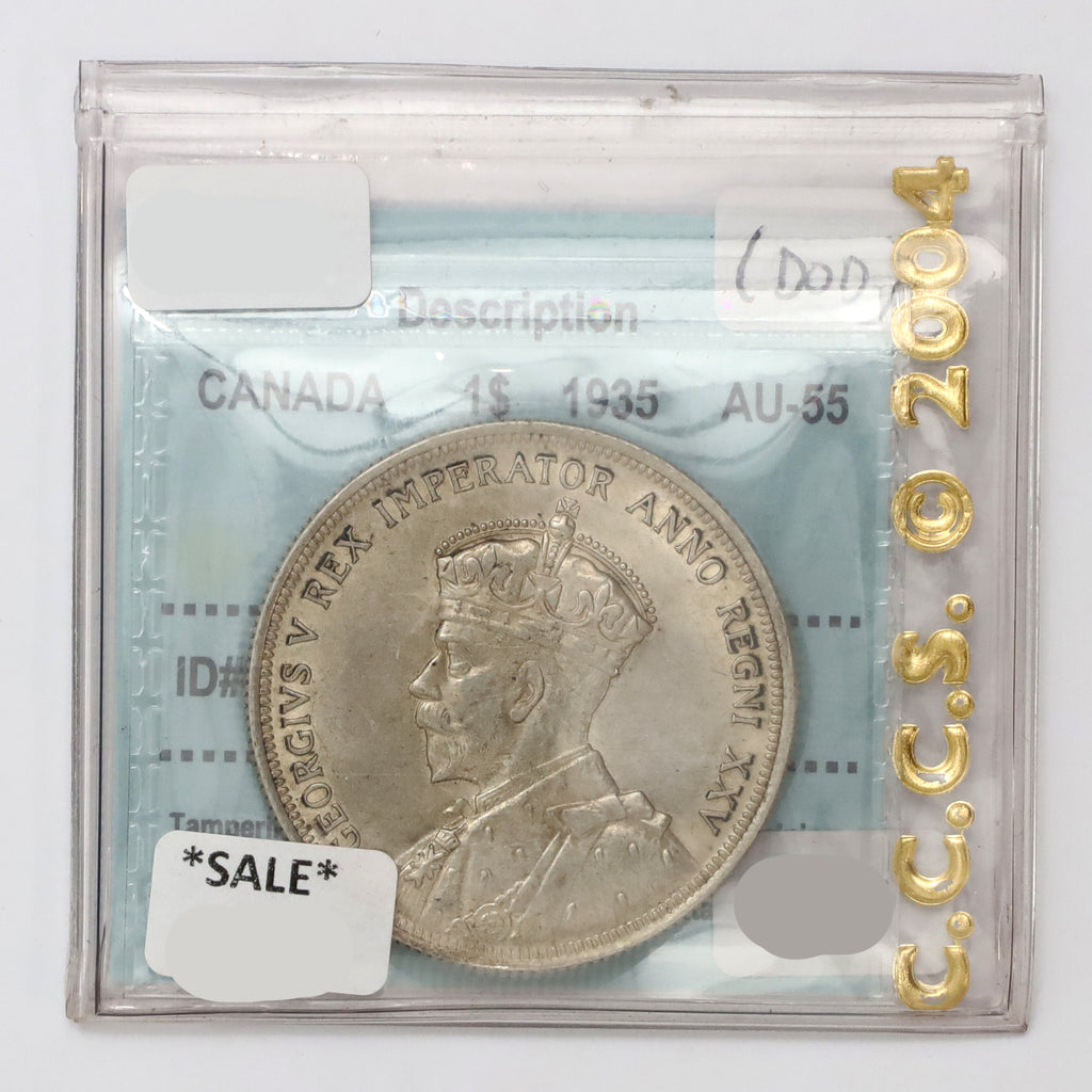 1935 Canada Dollar CCCS Certified AU55 (DOD)