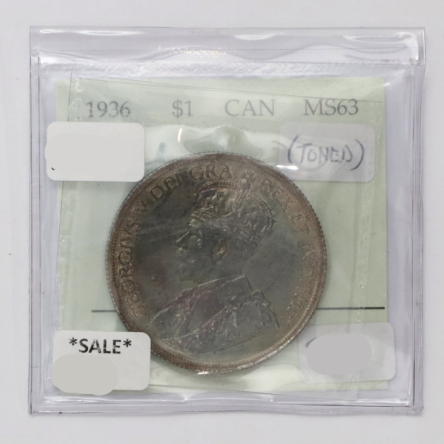 1936 Canada Dollar Prestige Certified MS63 (Toned)