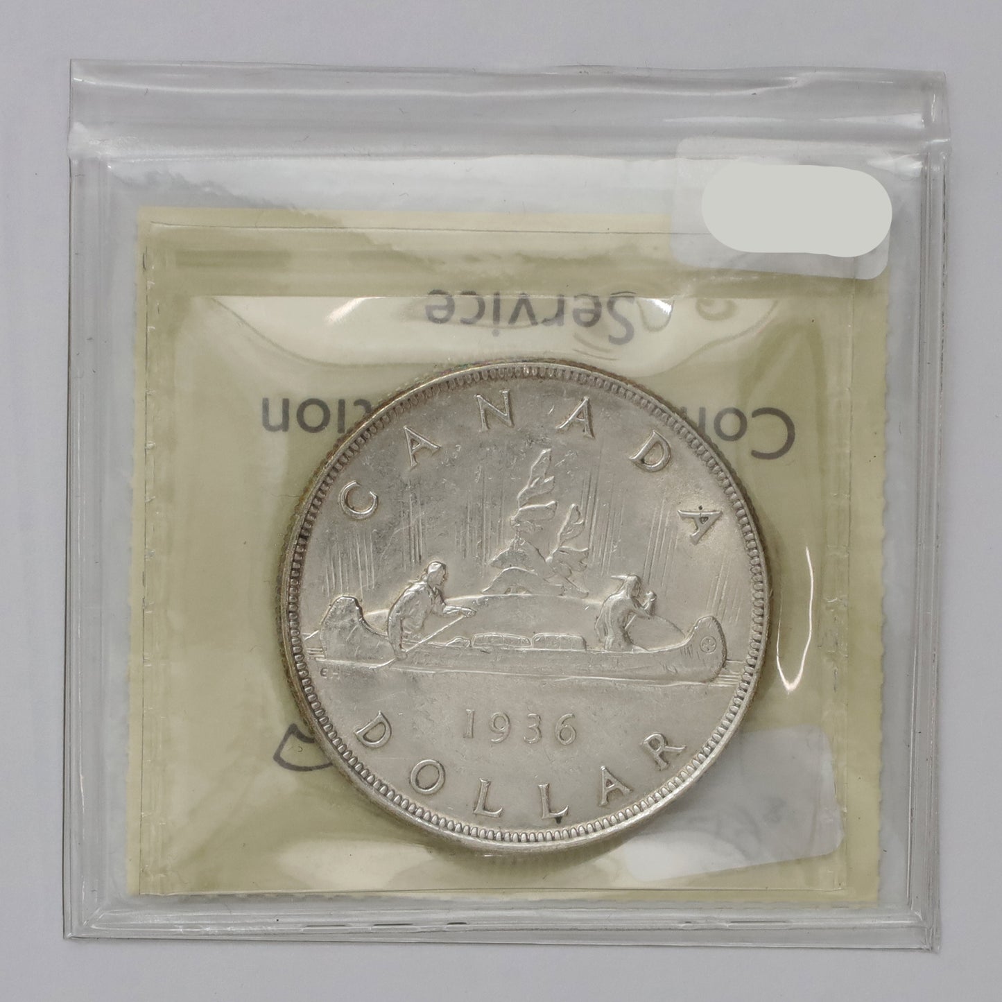 1936 Canada Dollar ICCS Certified AU50 (Cleaned)