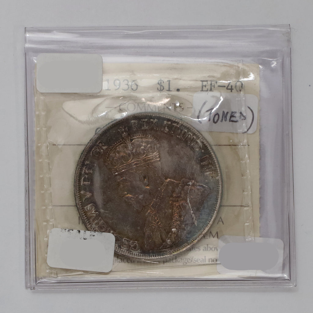 1936 Canada Dollar ICCS Certified EF40 (Toned)