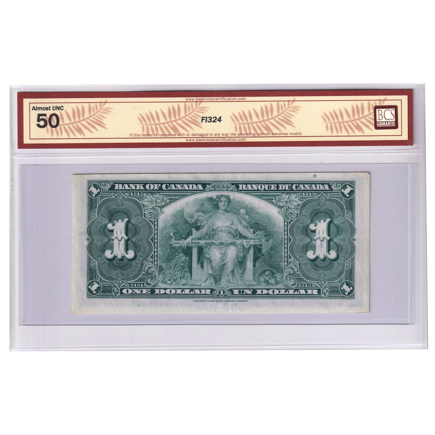 BC-21d 1937 Canada $1 Coyne-Towers, D/N, BCS Certified AU50 Holes