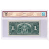 BC-21c 1937 Canada $1 Gordon-Towers, Wide Panel, Y/A, BCS Certified AU58 Original (DOP)