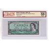 BC-37bA 1954 Canada $1 B-R, Modified Portrait, Rep., *A/A BCS Cert. AU58 Original (DOP)