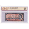 BC-30b 1954 Canada $2 B-C, Devil's Face, Changeover, I/B, BCS Certified VF25 (Minor Tear)