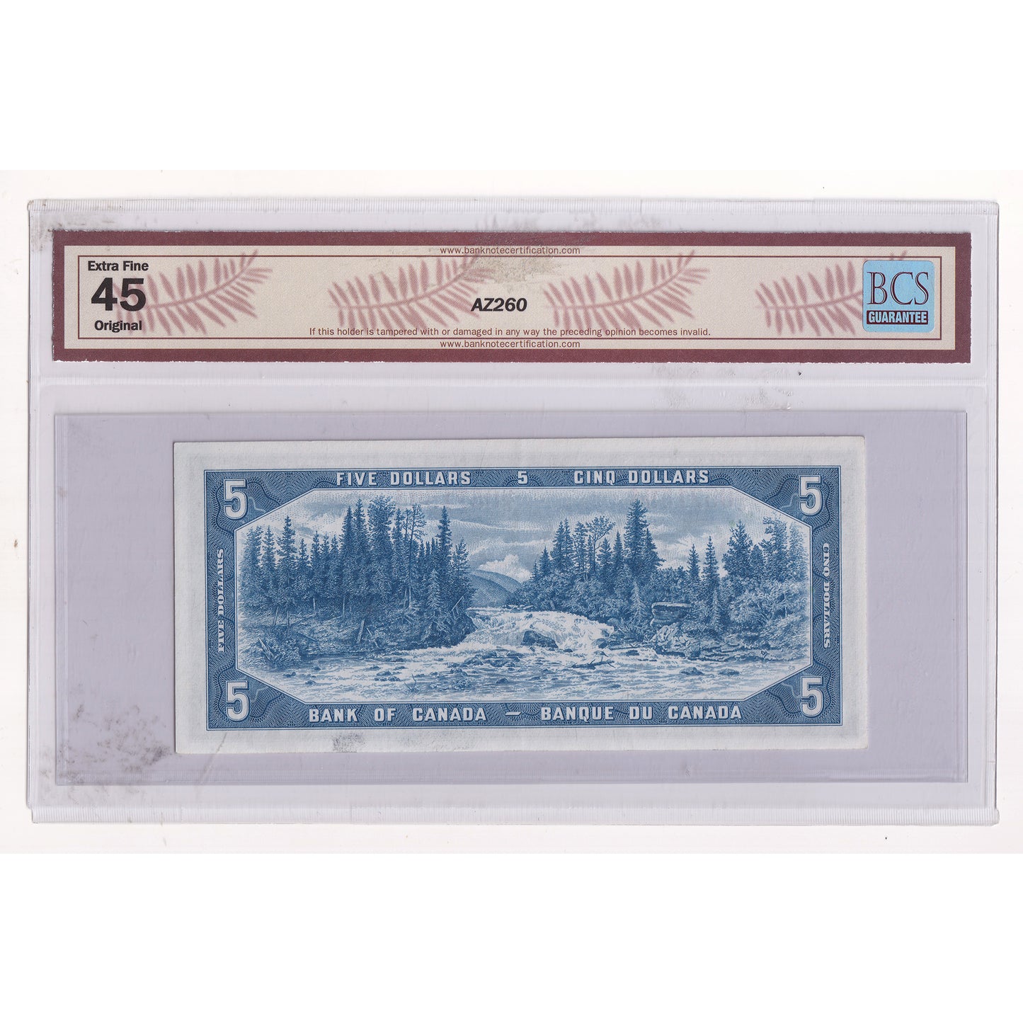 BC-39a-i 1954 Canada $5 B-C, U/C, Modified Portrait, BCS Certified EF45 Original (DOP)